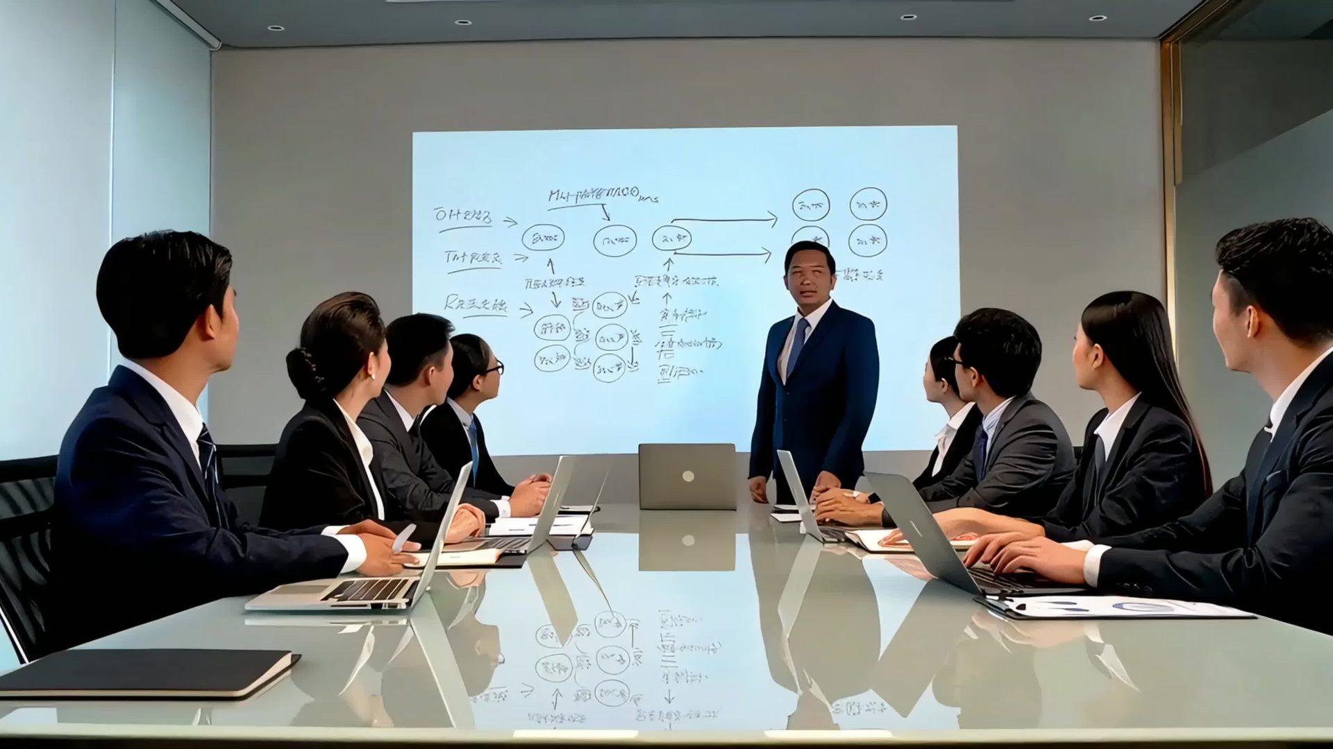 团队研讨工作场景